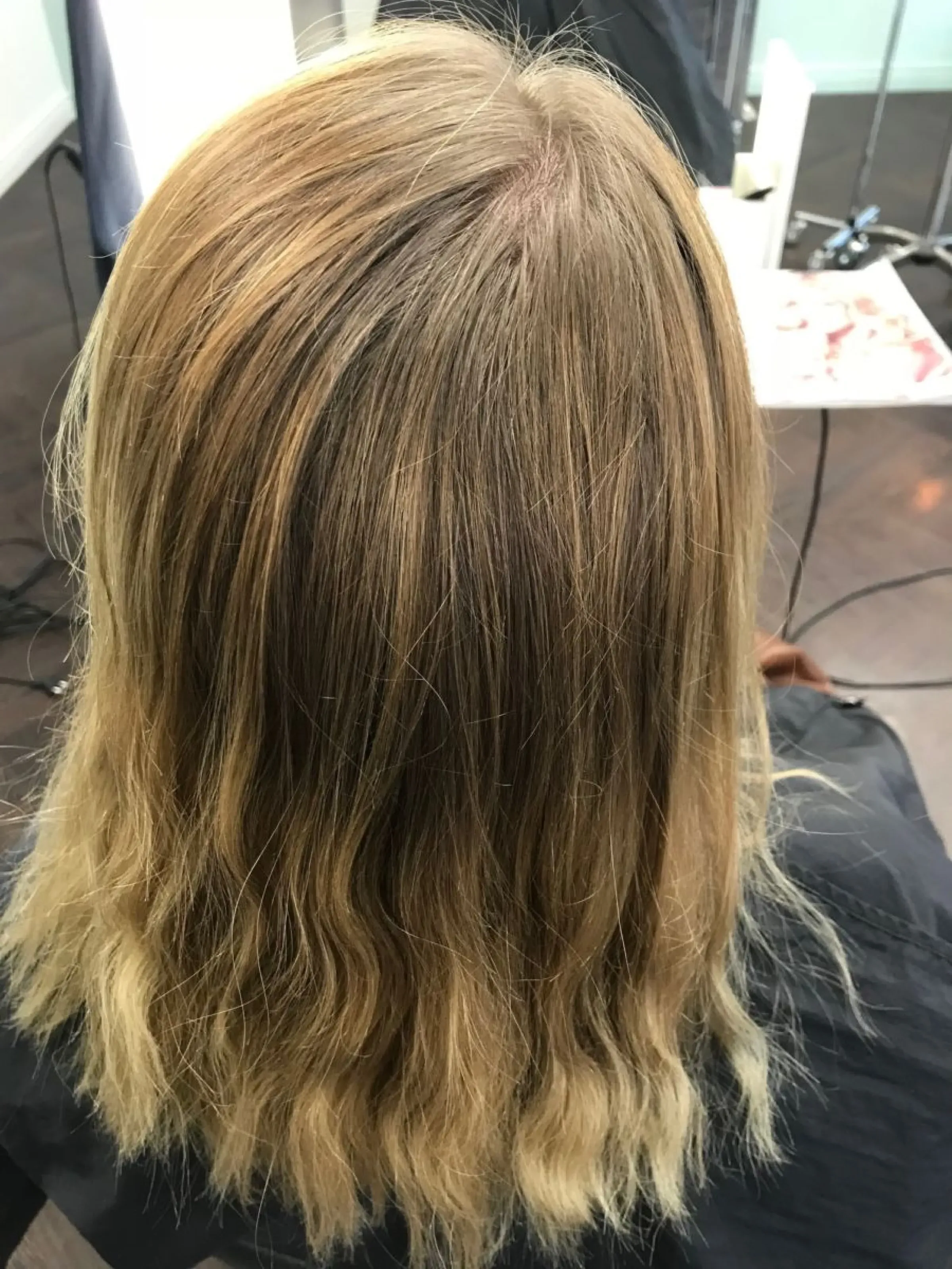 Bild 5 – förebild till bild 6+7, håret före behandling